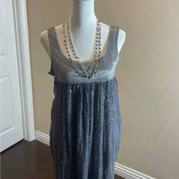 Cynthia Rowley Sequin Babydoll Dress - Picture 2 of 13